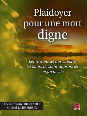 cover image of Plaidoyer pour une mort digne